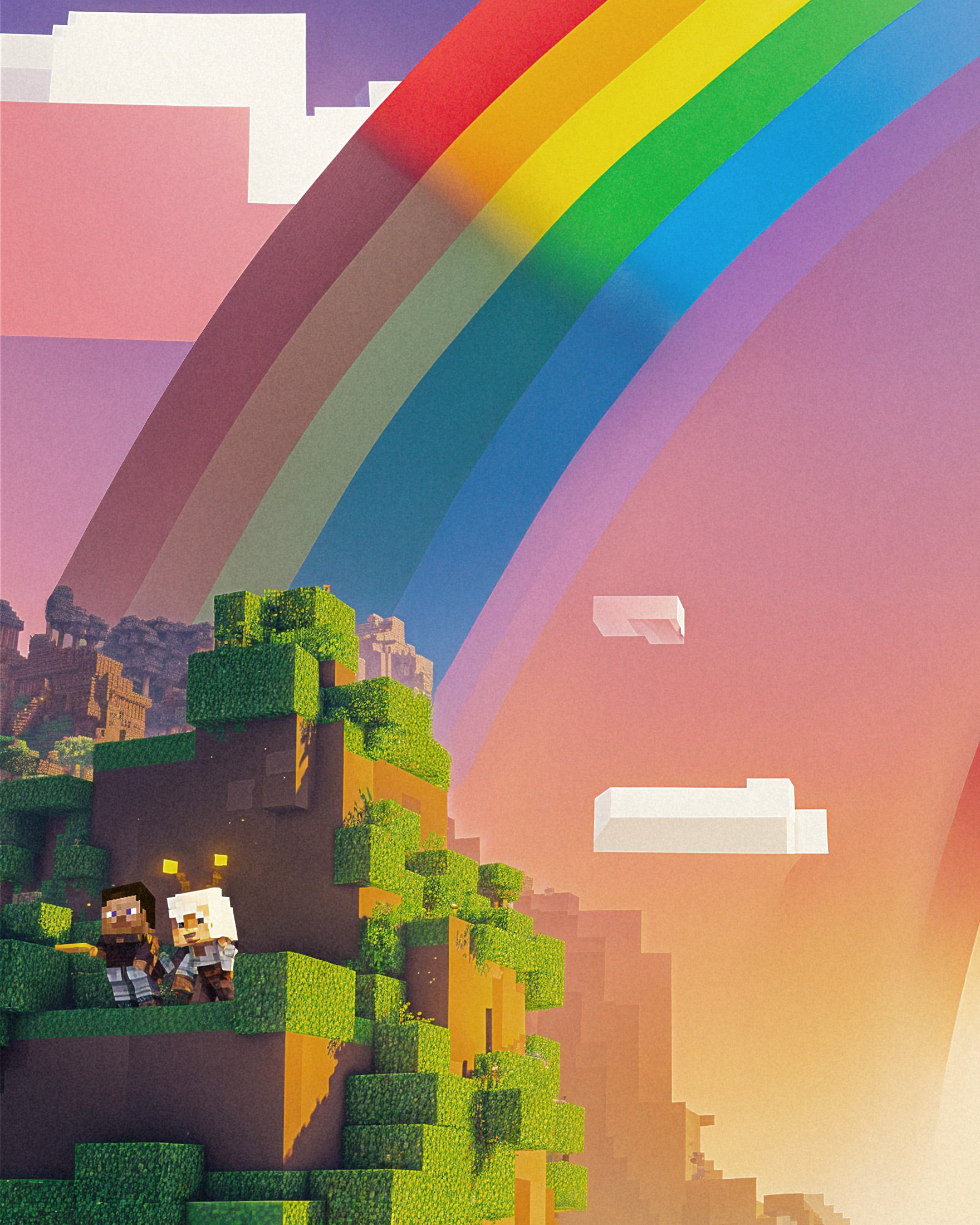 Minecraft Vale do Arco-Íris - Pôster de Jogos