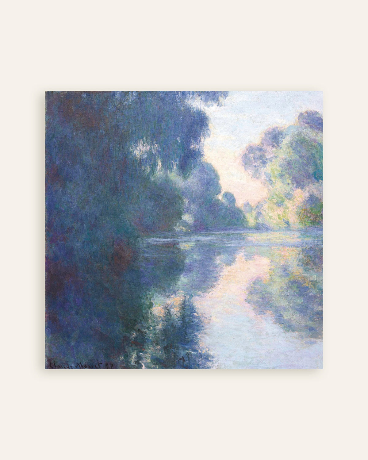 Poster Manhã no Sena (1897), de Claude Monet, miniatura