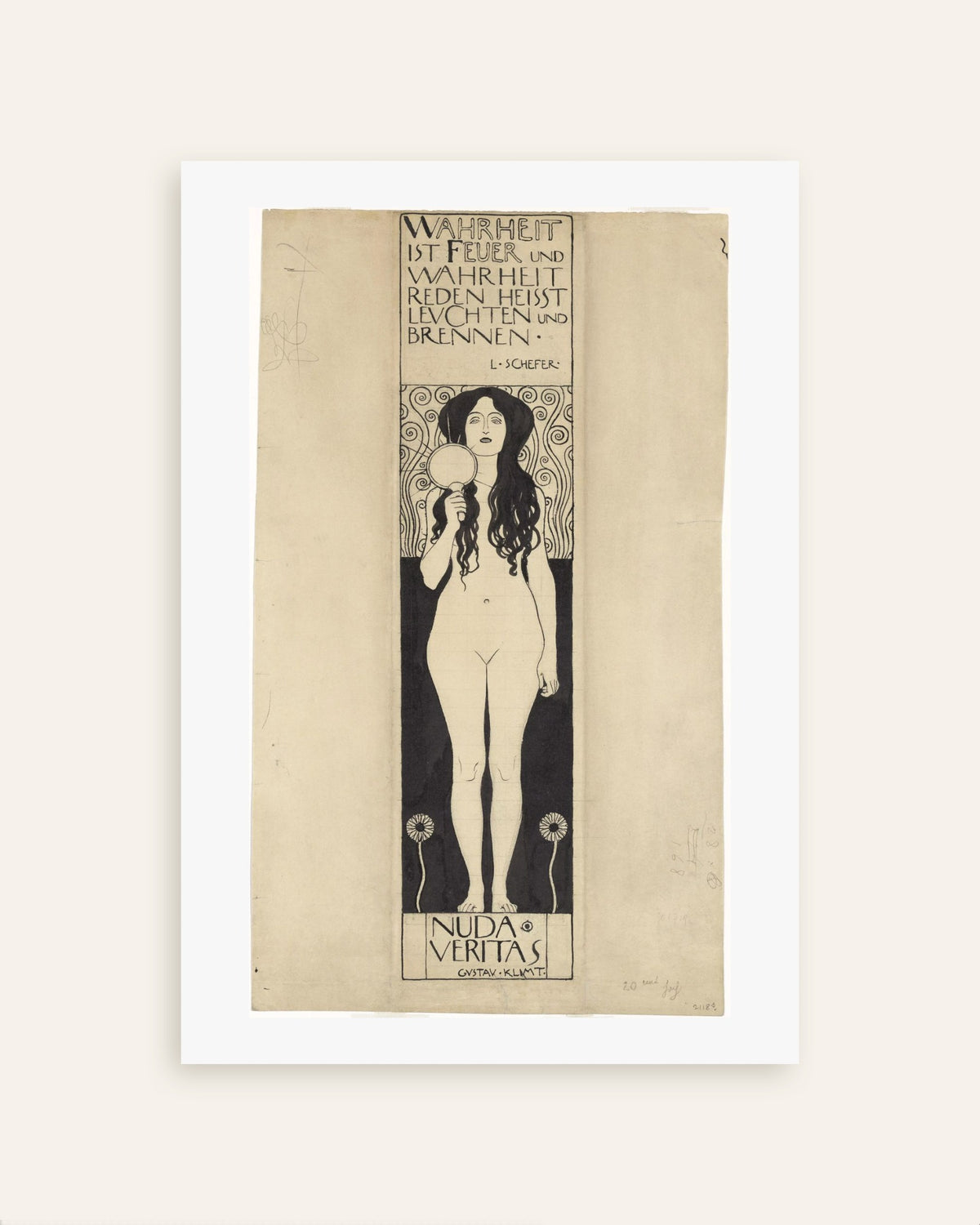 Poster Nuda Veritas (1898), de Gustav Klimt, miniatura