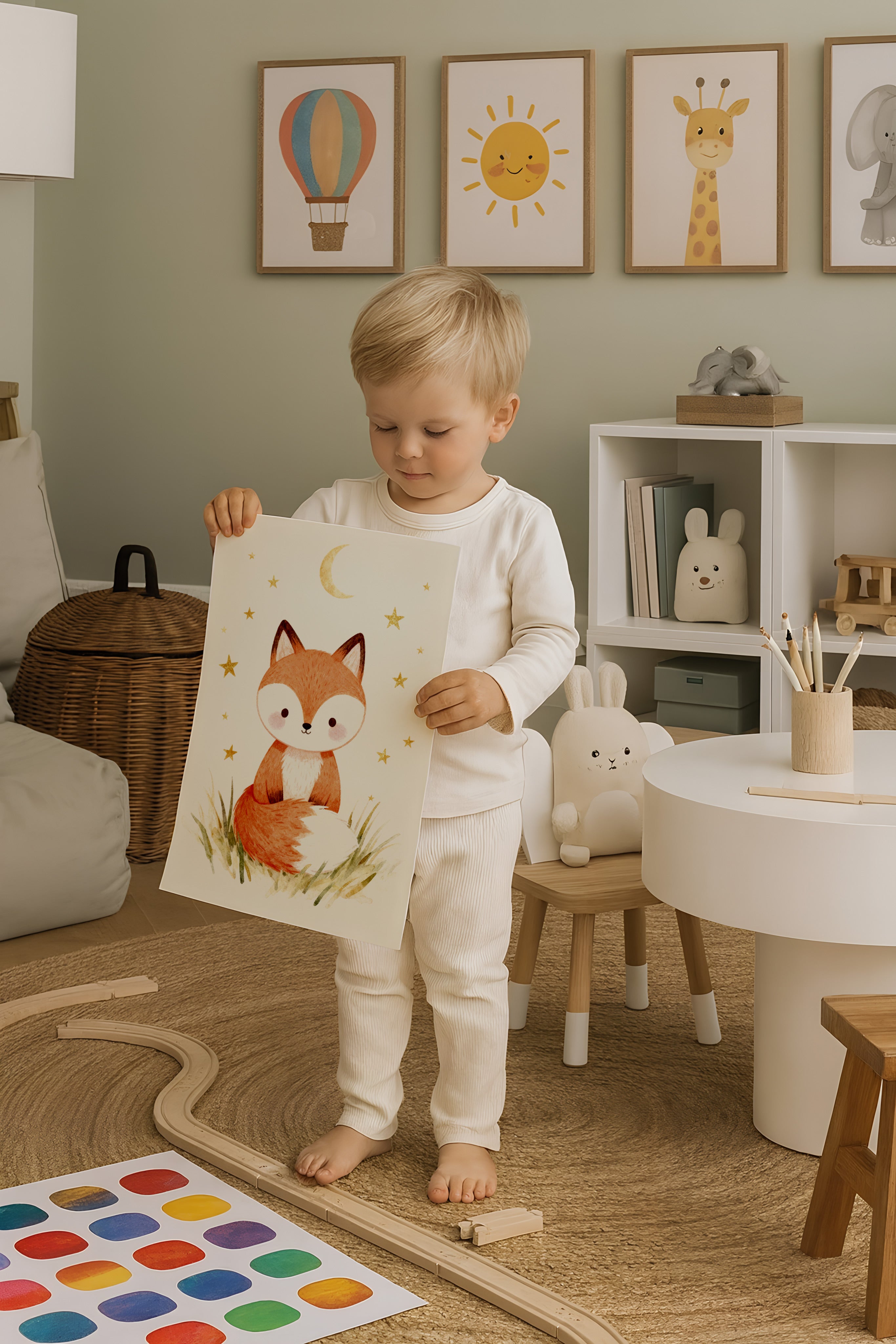 Pôster da Raposa - Arte de Parede para Quarto Infantil na Floresta