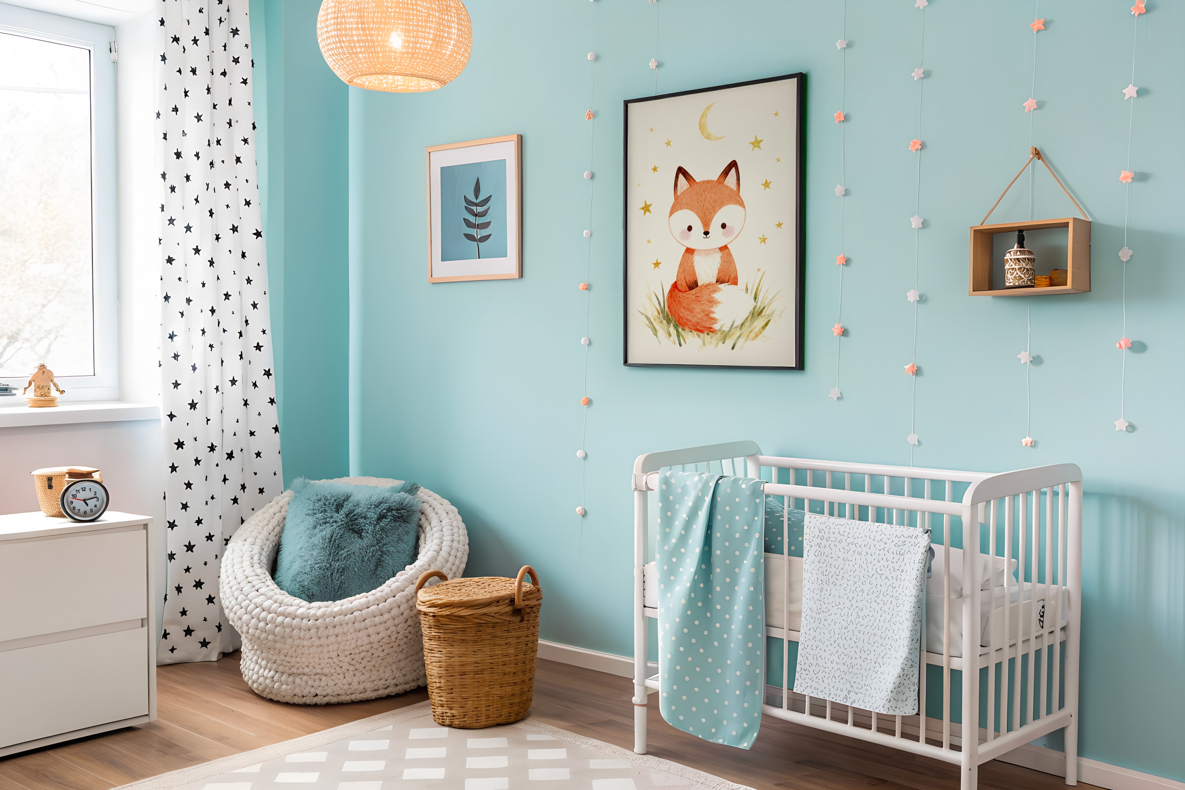 Pôster da Raposa - Arte de Parede para Quarto Infantil na Floresta