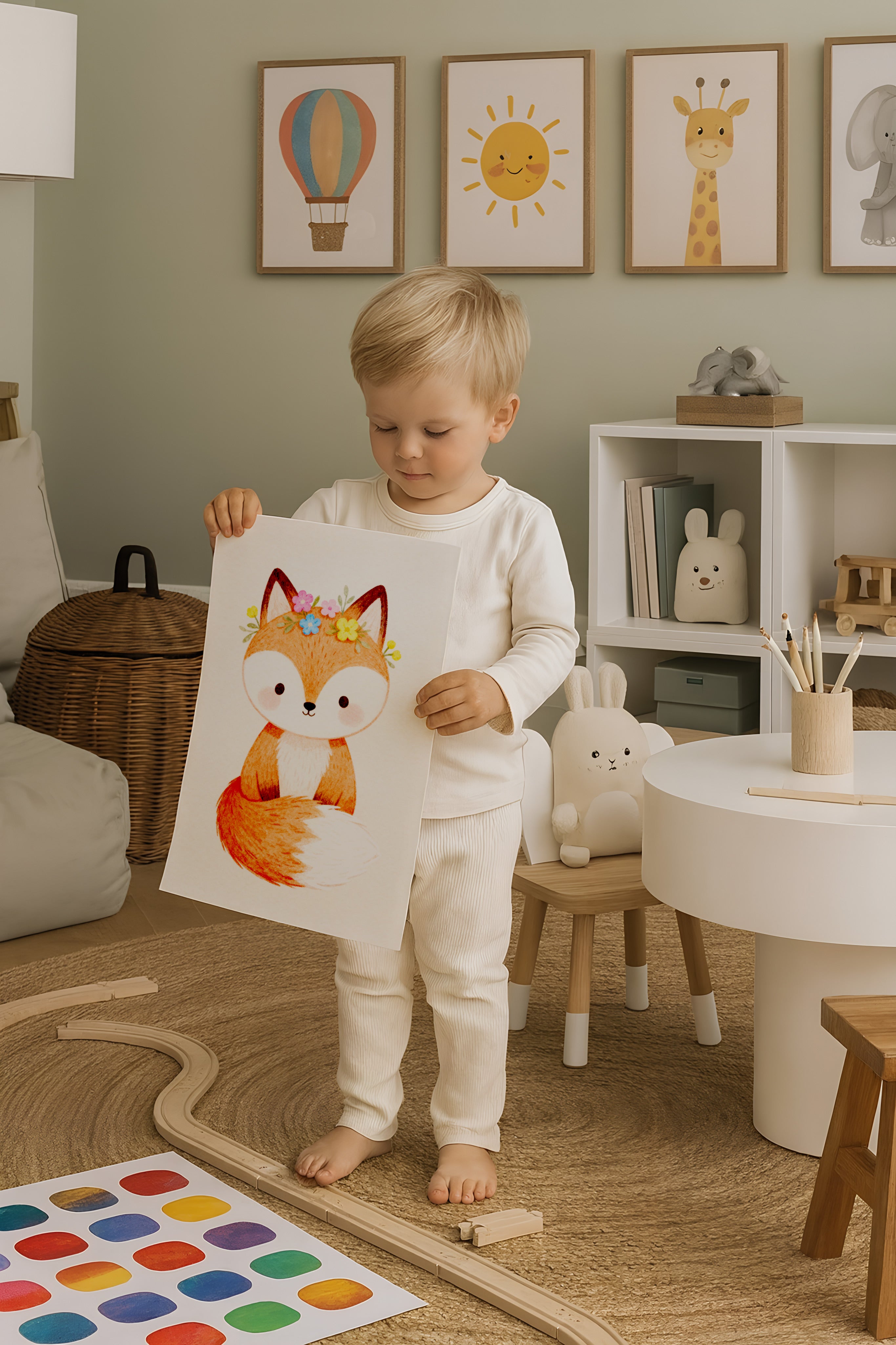 Pôster da Raposa - Arte de Parede para Quarto Infantil na Floresta