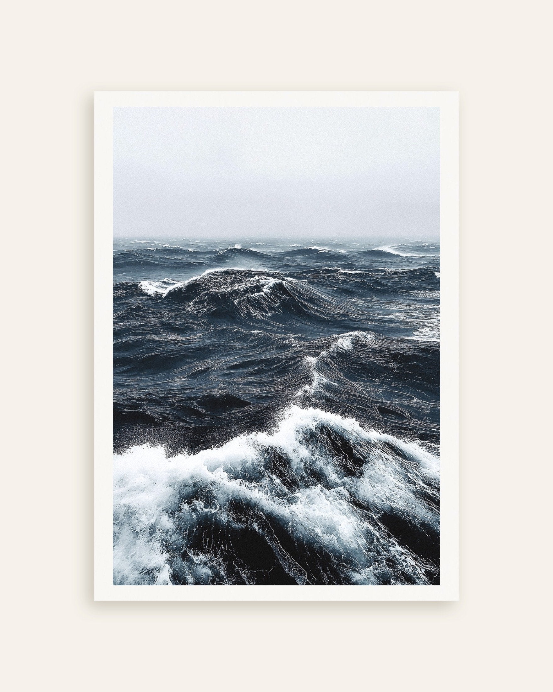 Poster of Ocean waves photography print, thumbnail