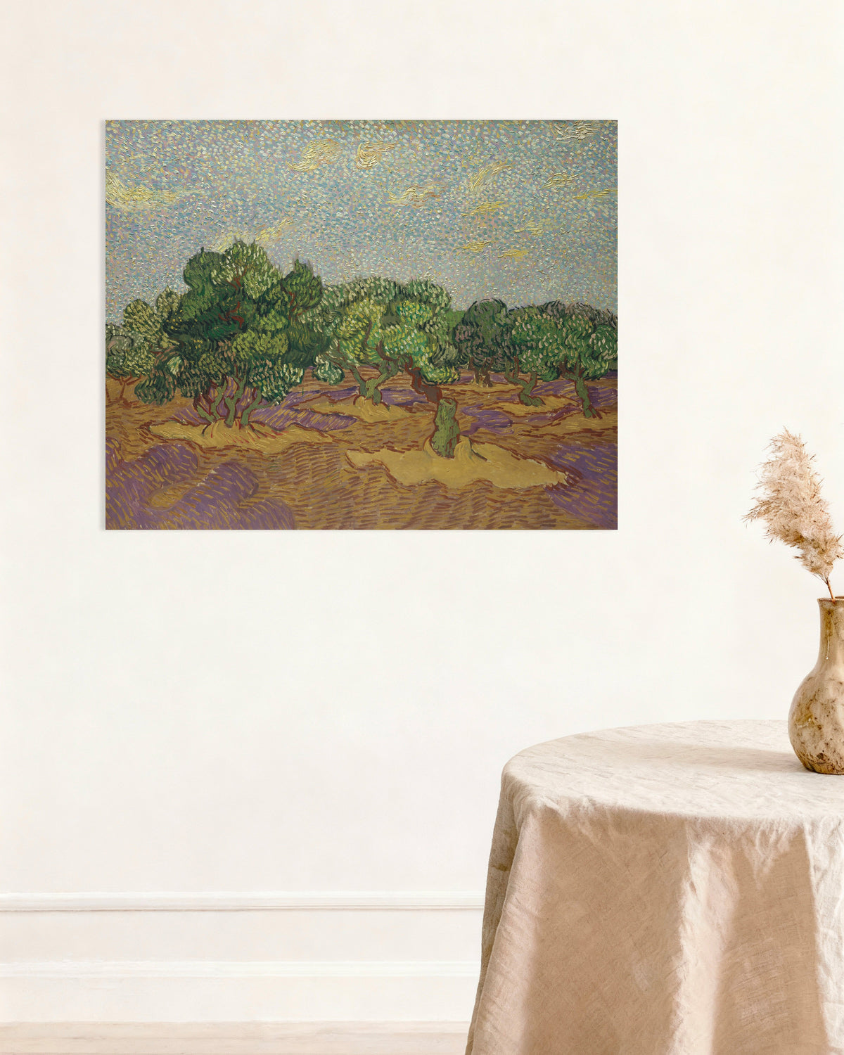 Poster de Oliveiras sob um Céu Pálido (1889), de Vincent van Gogh