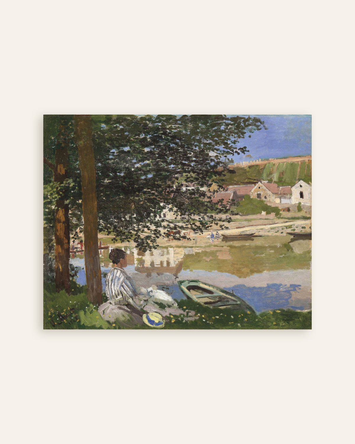 Poster Na Margem do Sena, Bennecourt (1868), de Claude Monet, miniatura