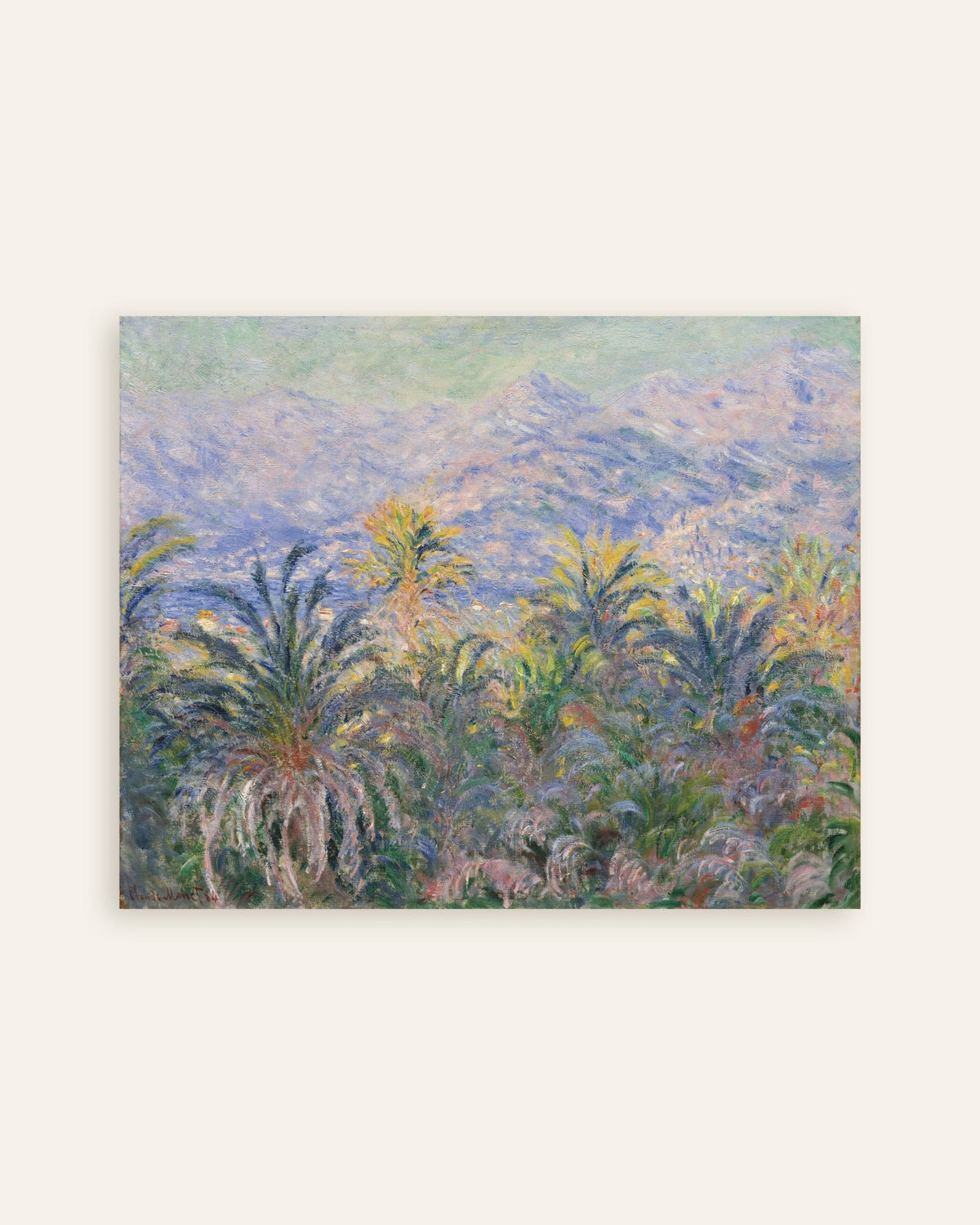 Poster Palmeiras em Bordighera (1884), de Claude Monet, miniatura