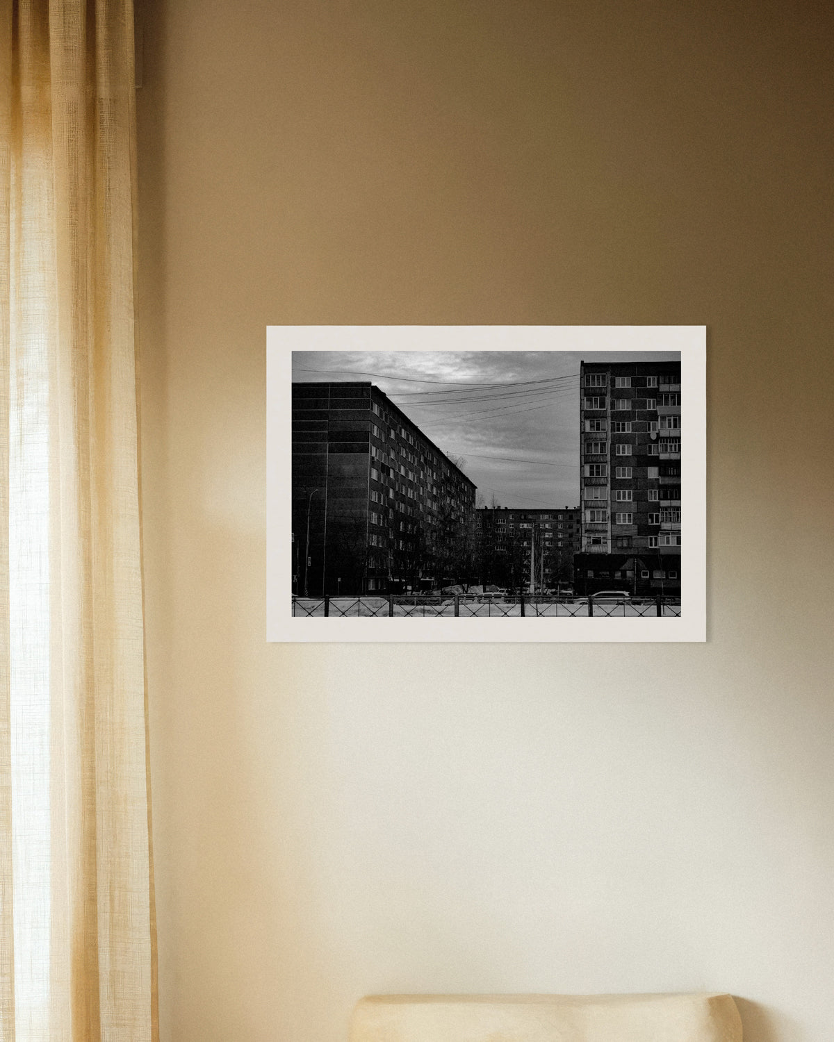 Poster «Blocos pré-fabricados no inverno»