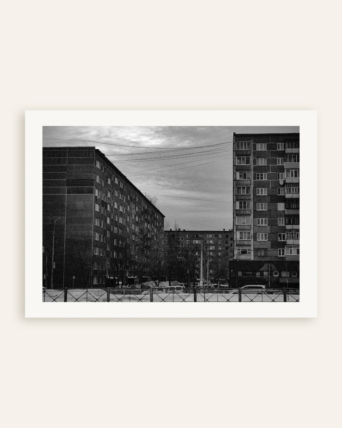 Poster «Blocos pré-fabricados no inverno», em miniatura