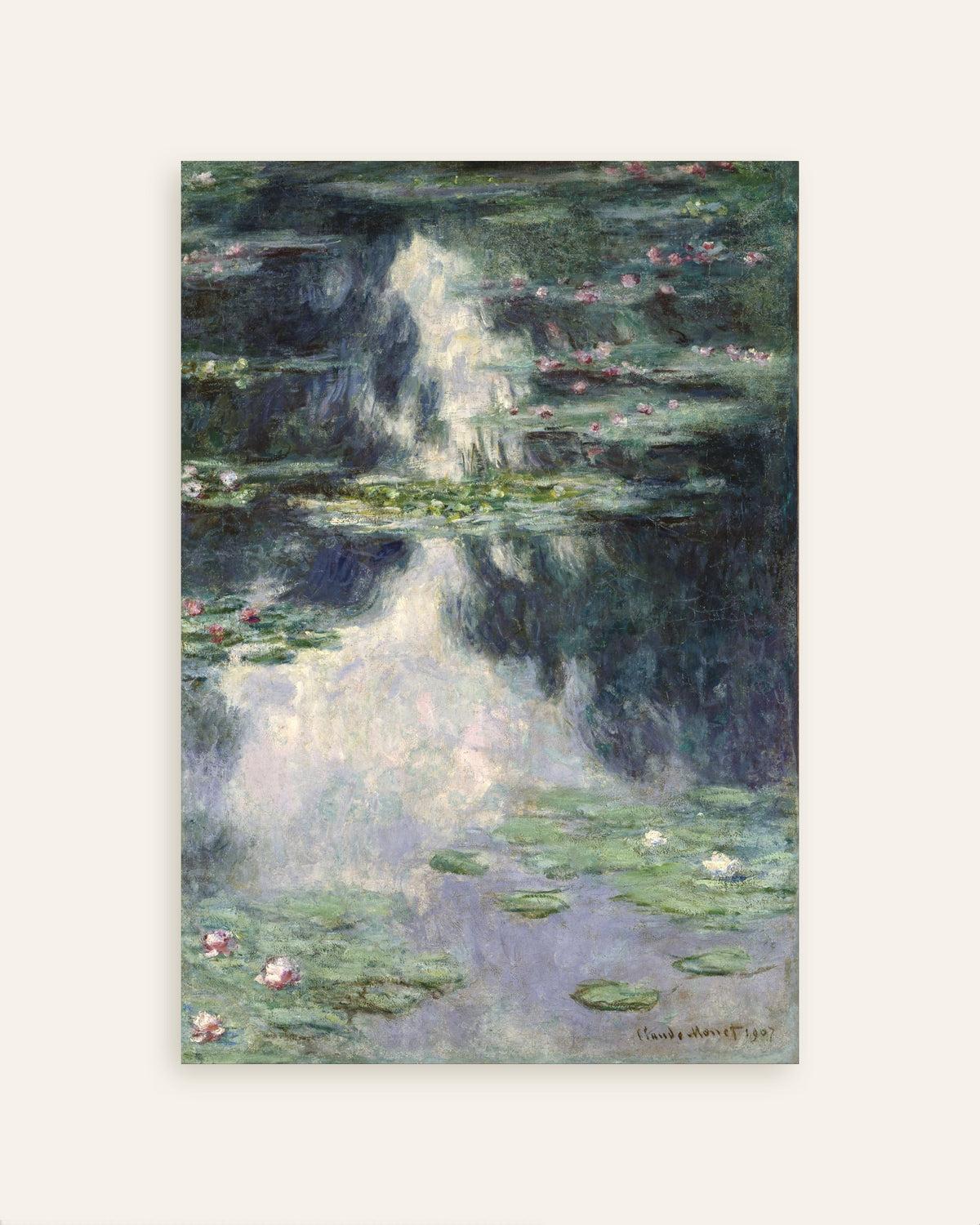 Poster Lago com Nenúfares (1907), de Claude Monet, miniatura