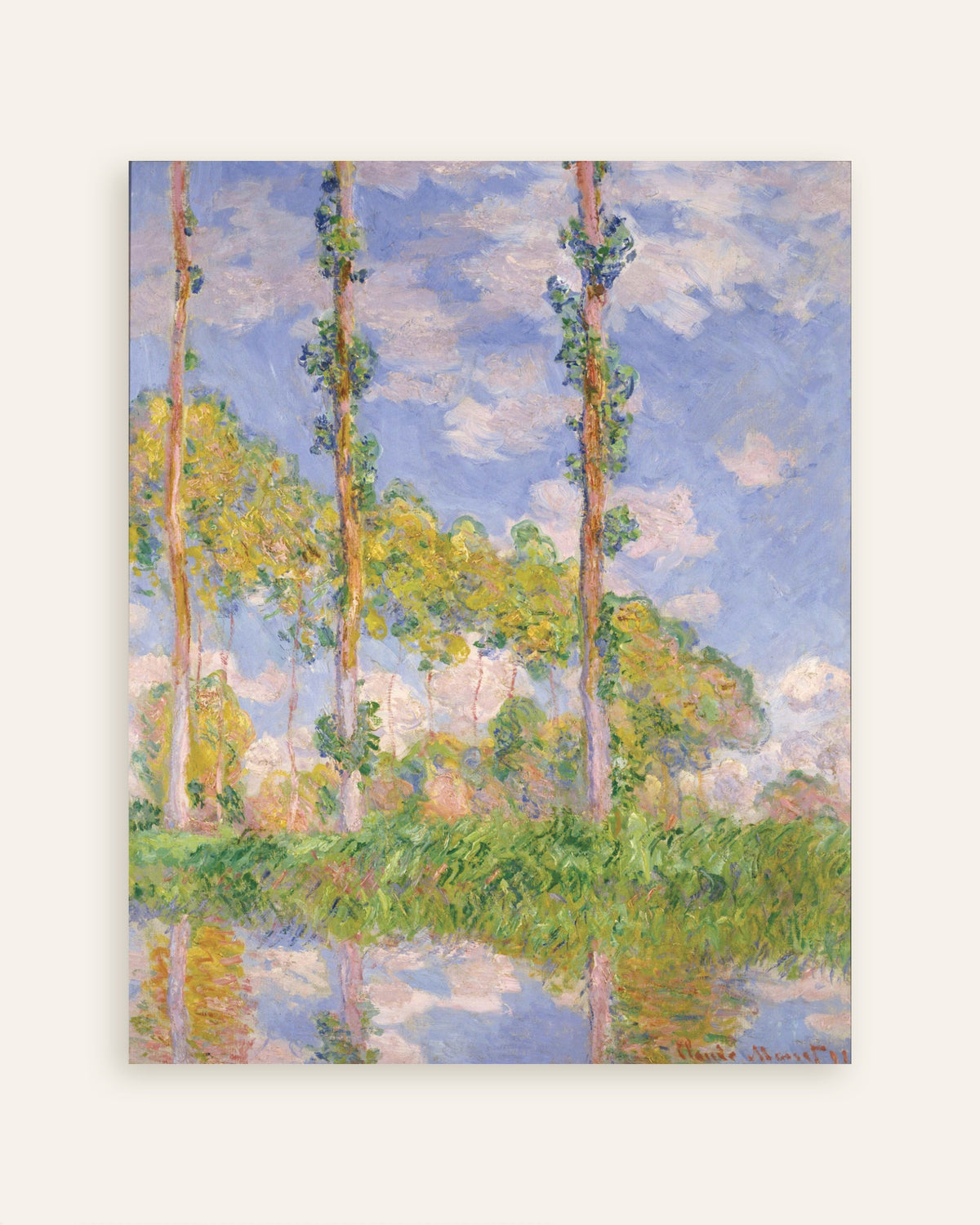 Poster Choupos ao Sol (1891), de Claude Monet, miniatura