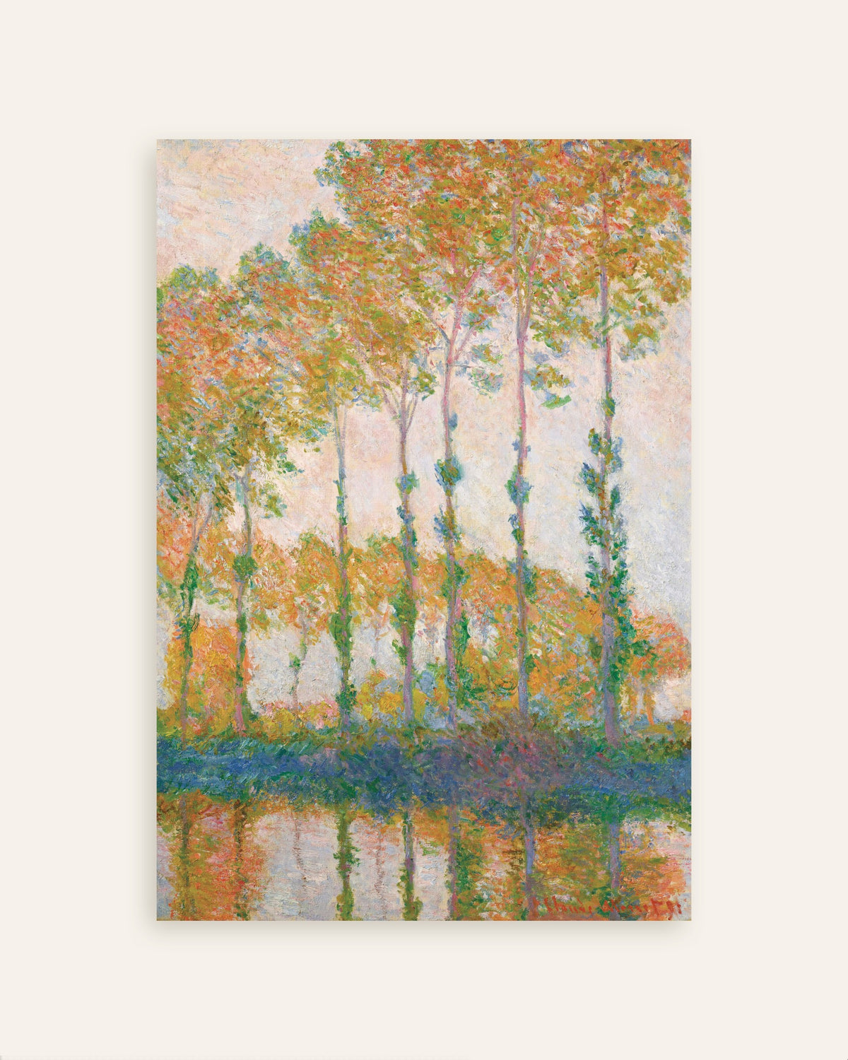 Poster Choupos nas Margens do Epte, Outono (1891), de Claude Monet, miniatura