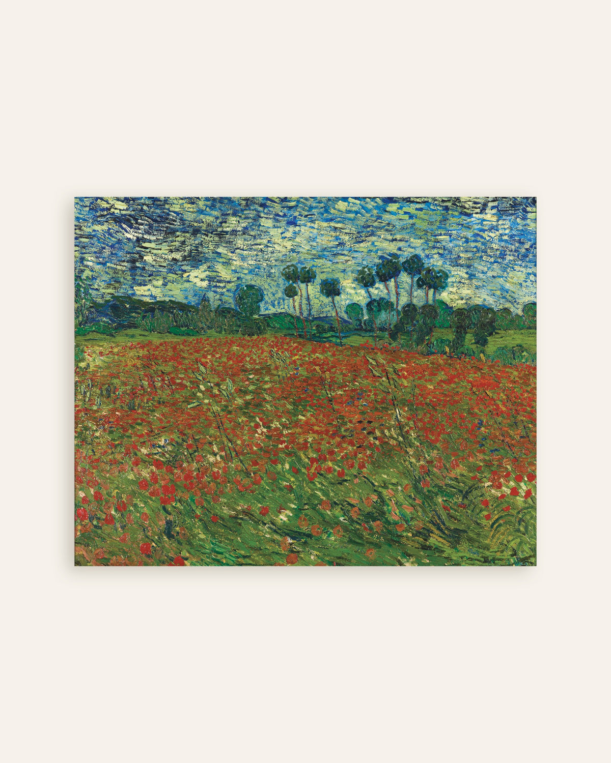 Poster de Campo de Papoulas (1890), de Vincent van Gogh, em miniatura