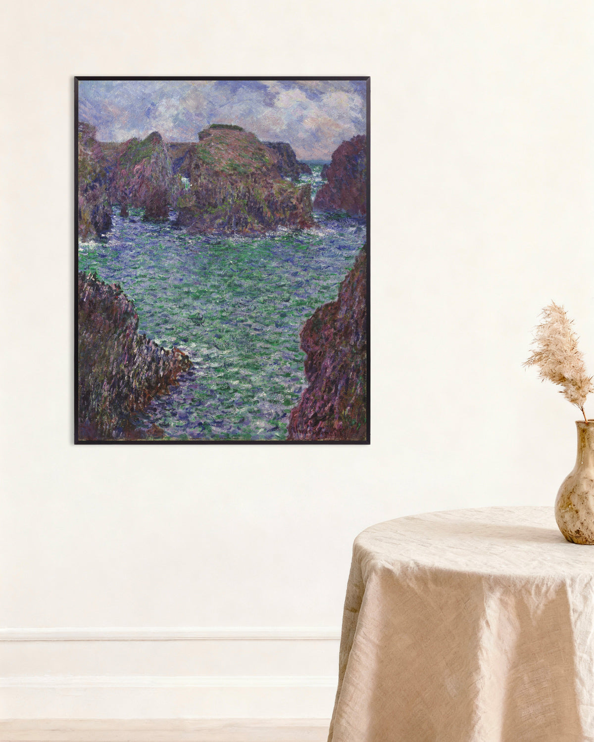 Poster Port-Goulphar, Belle-Île (1887), de Claude Monet, com moldura de metal