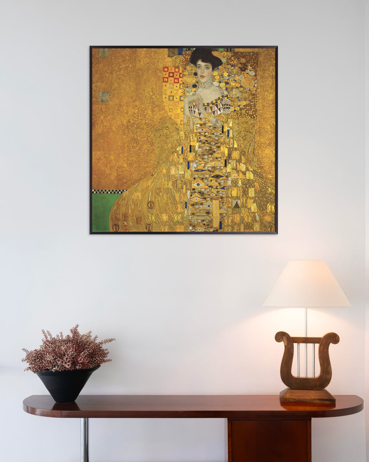Poster Retrato de Adele Bloch-Bauer I (1907), de Gustav Klimt, com moldura de metal