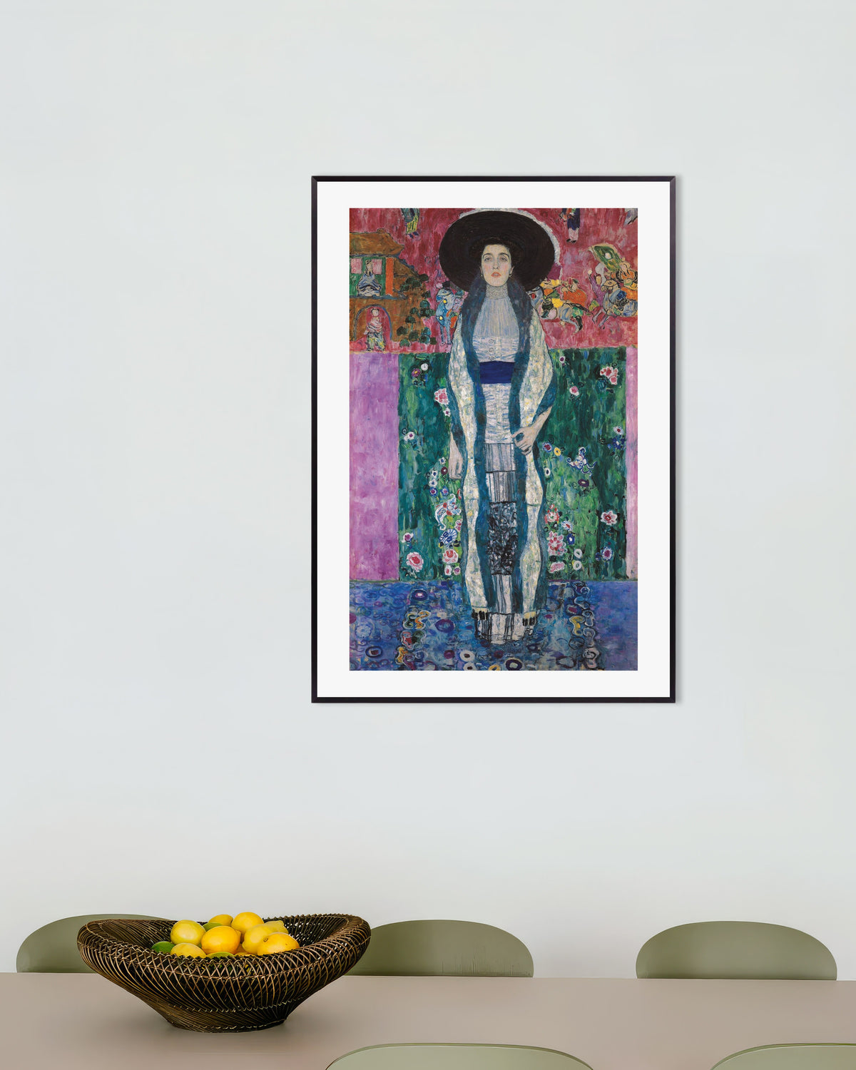 Poster Retrato de Adele Bloch-Bauer II (1912), de Gustav Klimt, com moldura de metal