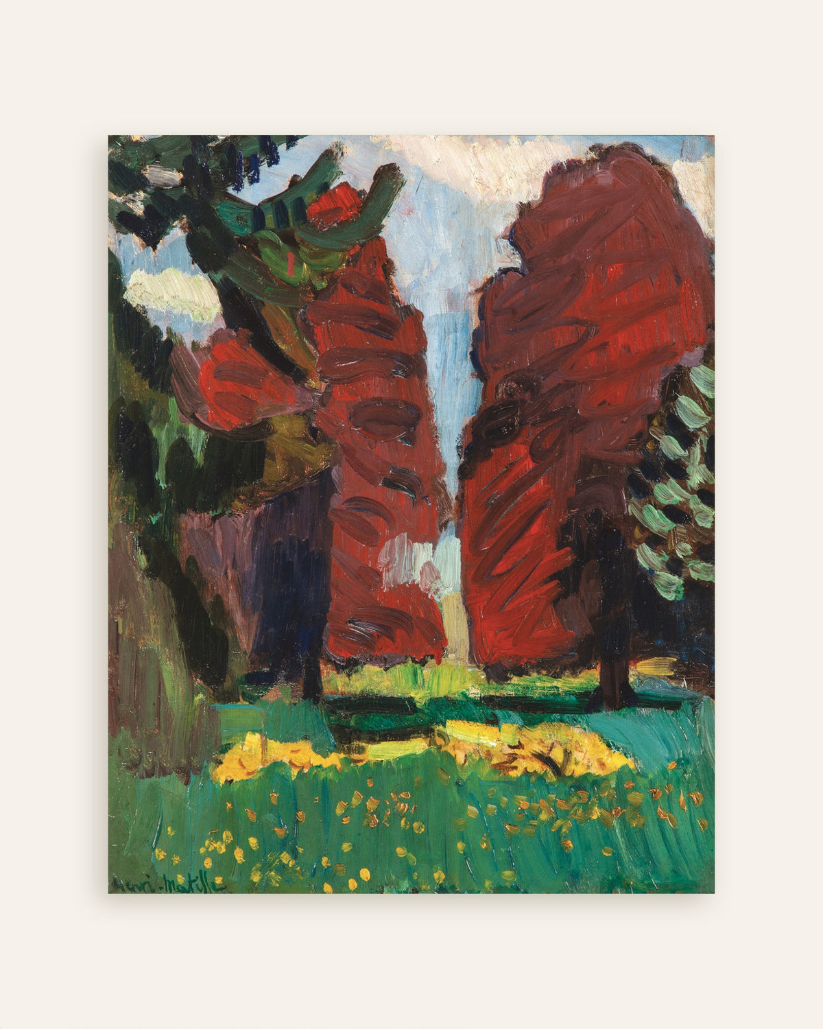 Poster de Faias roxas (1901), de Henri Matisse, em miniatura