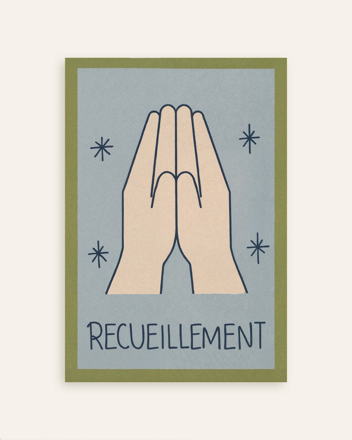 Poster Recueillement - Poster minimalista de arte linear, miniatura
