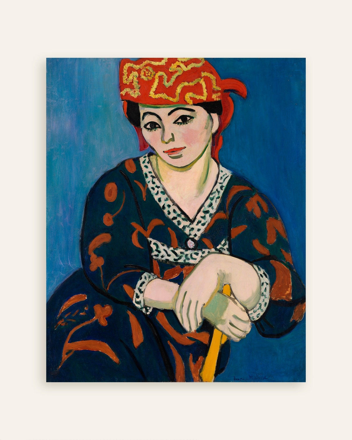 Poster de Lenço vermelho de Madras (1907), de Henri Matisse, miniatura