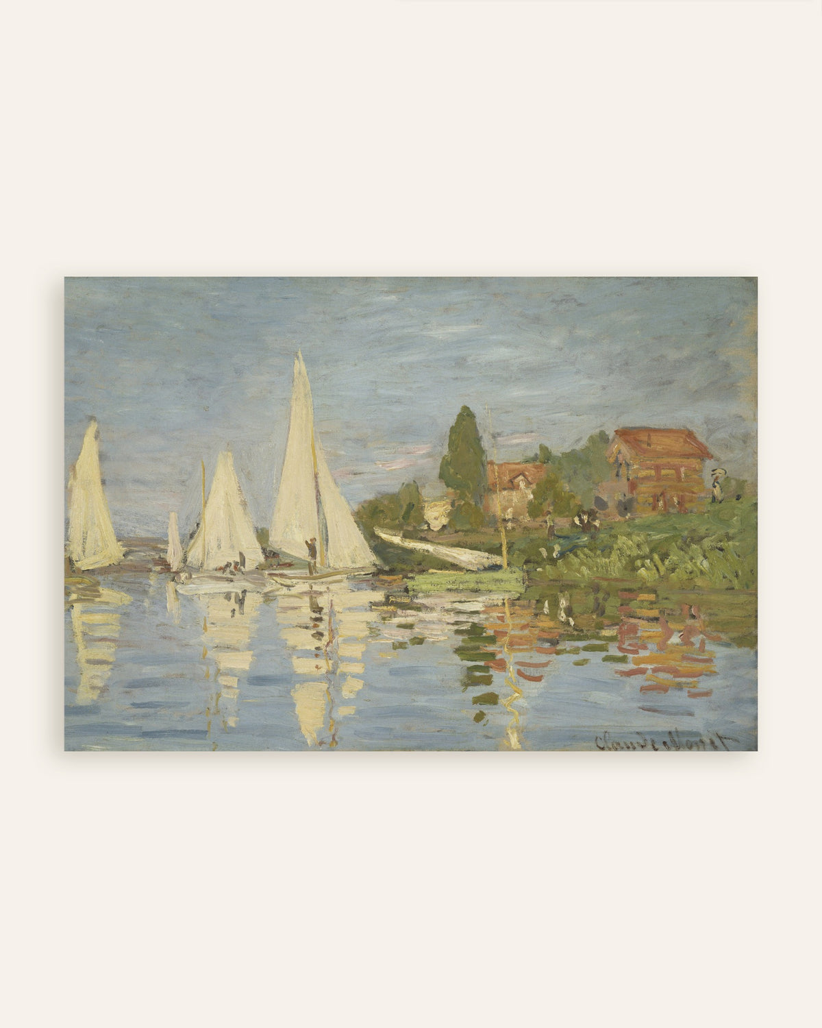 Poster Regatas em Argenteuil (c. 1872), de Claude Monet, miniatura