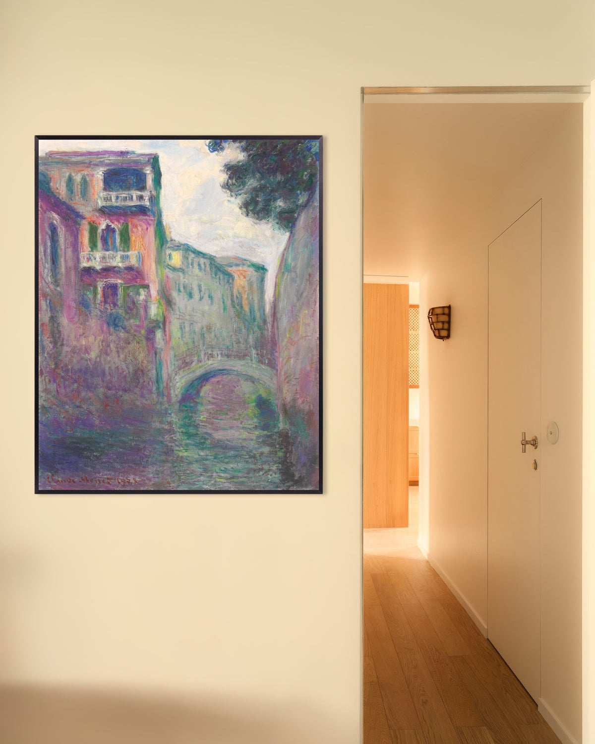 Poster Rio della Salute (1908), de Claude Monet, com moldura de metal
