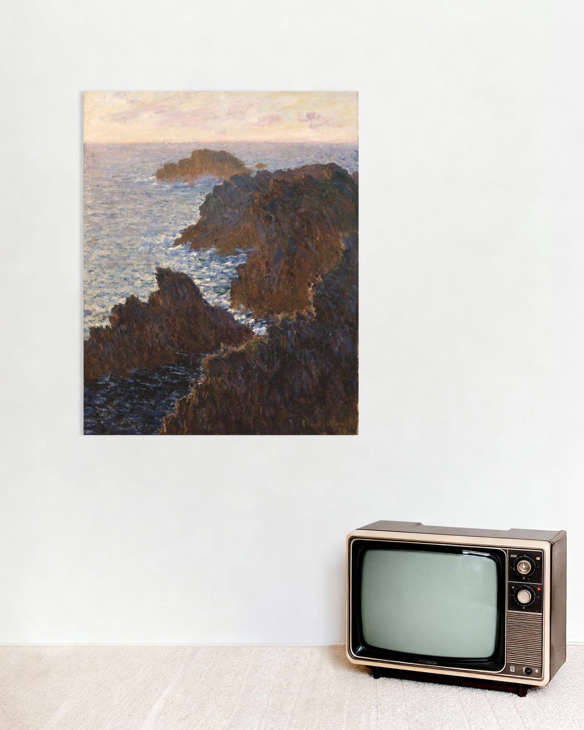 Poster Rochedos em Belle-Île, Port-Domois (1886), de Claude Monet