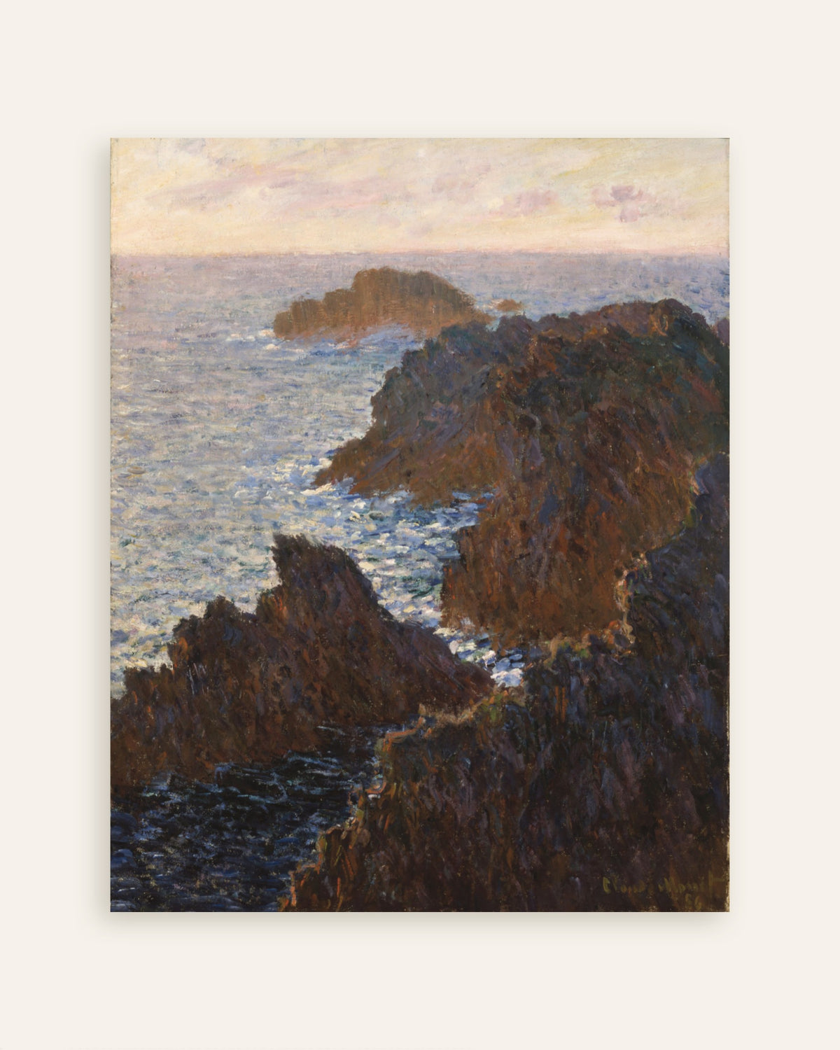 Poster Rochedos em Belle-Île, Port-Domois (1886), de Claude Monet, miniatura