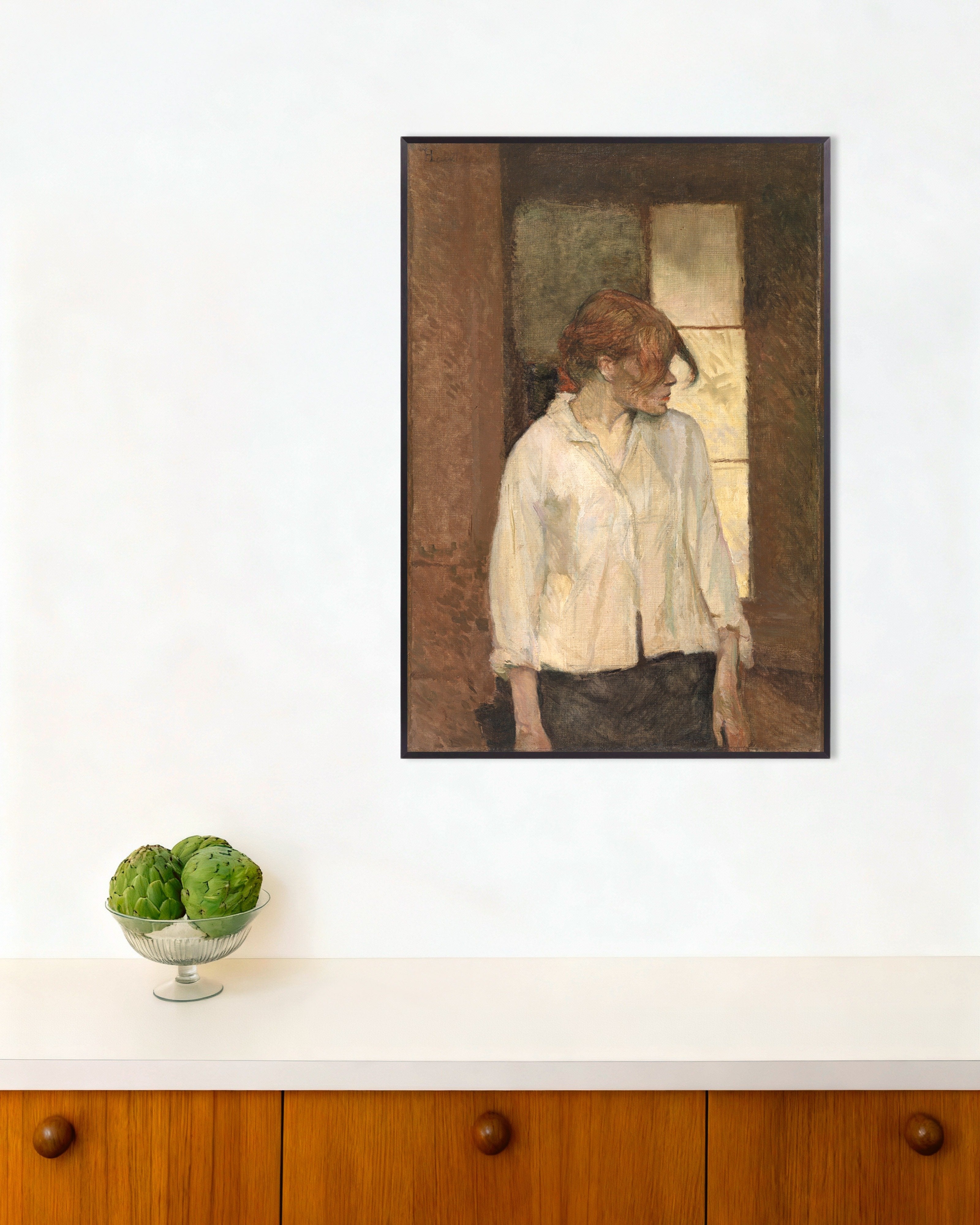 Poster of Rosa la Rouge Toulouse Lautrec, Art Print, with metal frame