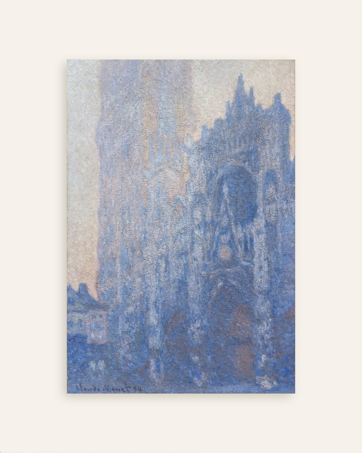 Poster A Catedral de Rouen, o Portal e a Torre de Albane, Efeito da Manhã (1894), de Claude Monet, miniatura