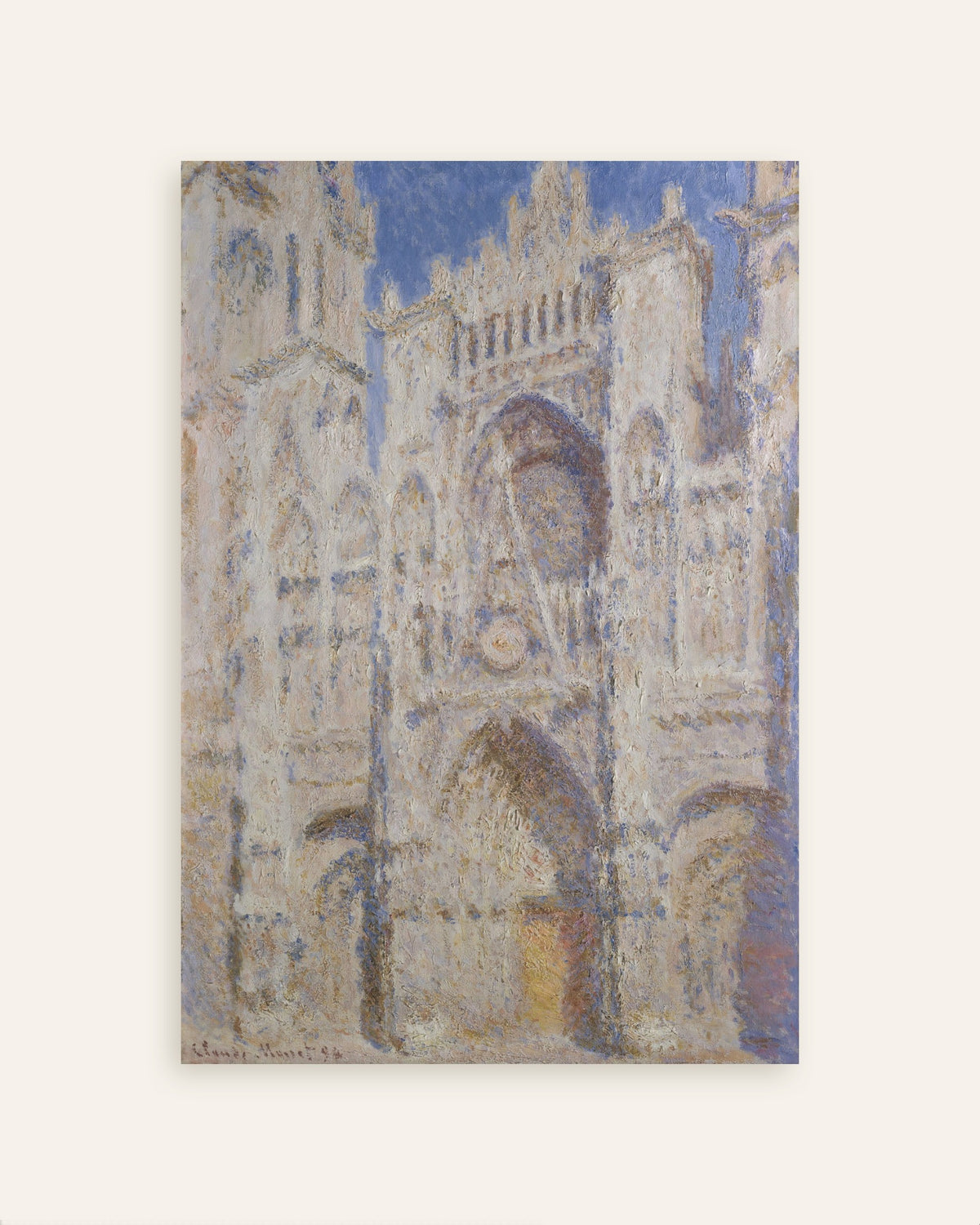 Poster A Catedral de Rouen, o Portal, Pleno Sol (1894), de Claude Monet, miniatura