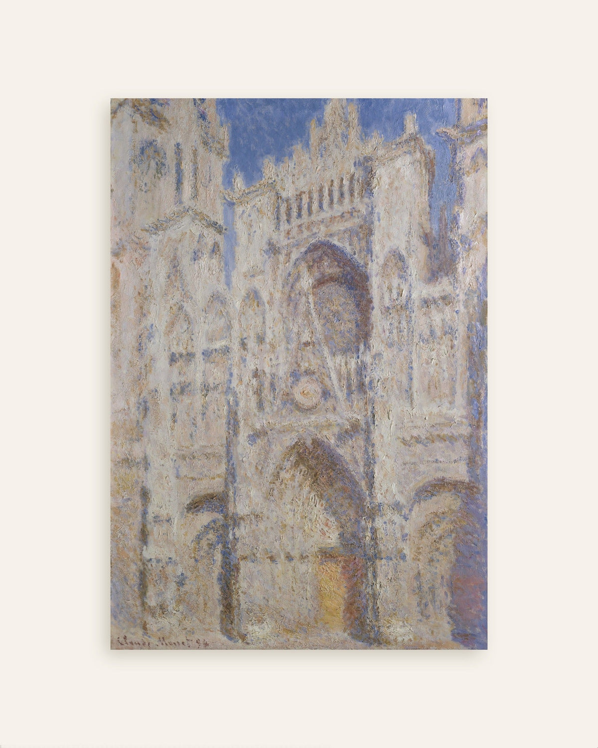 Poster A Catedral de Rouen, o Portal, Pleno Sol (1894), de Claude Monet, miniatura
