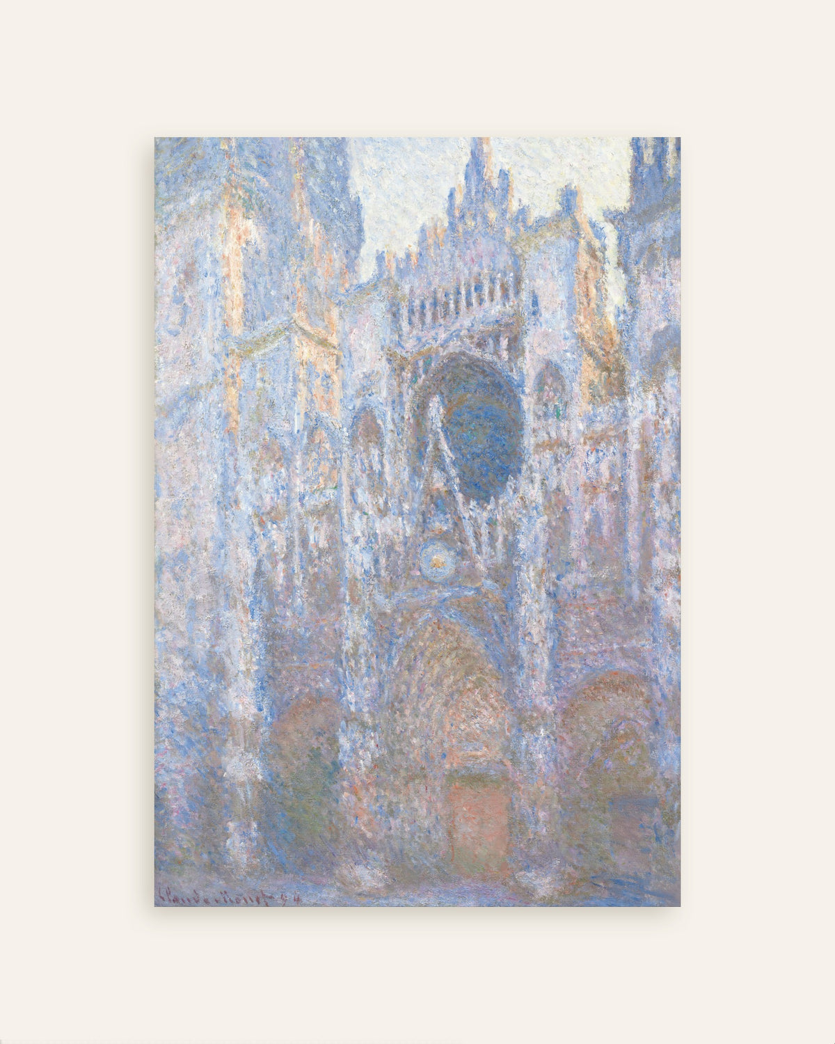 Poster A Catedral de Rouen, Fachada Oeste (1894), de Claude Monet, miniatura