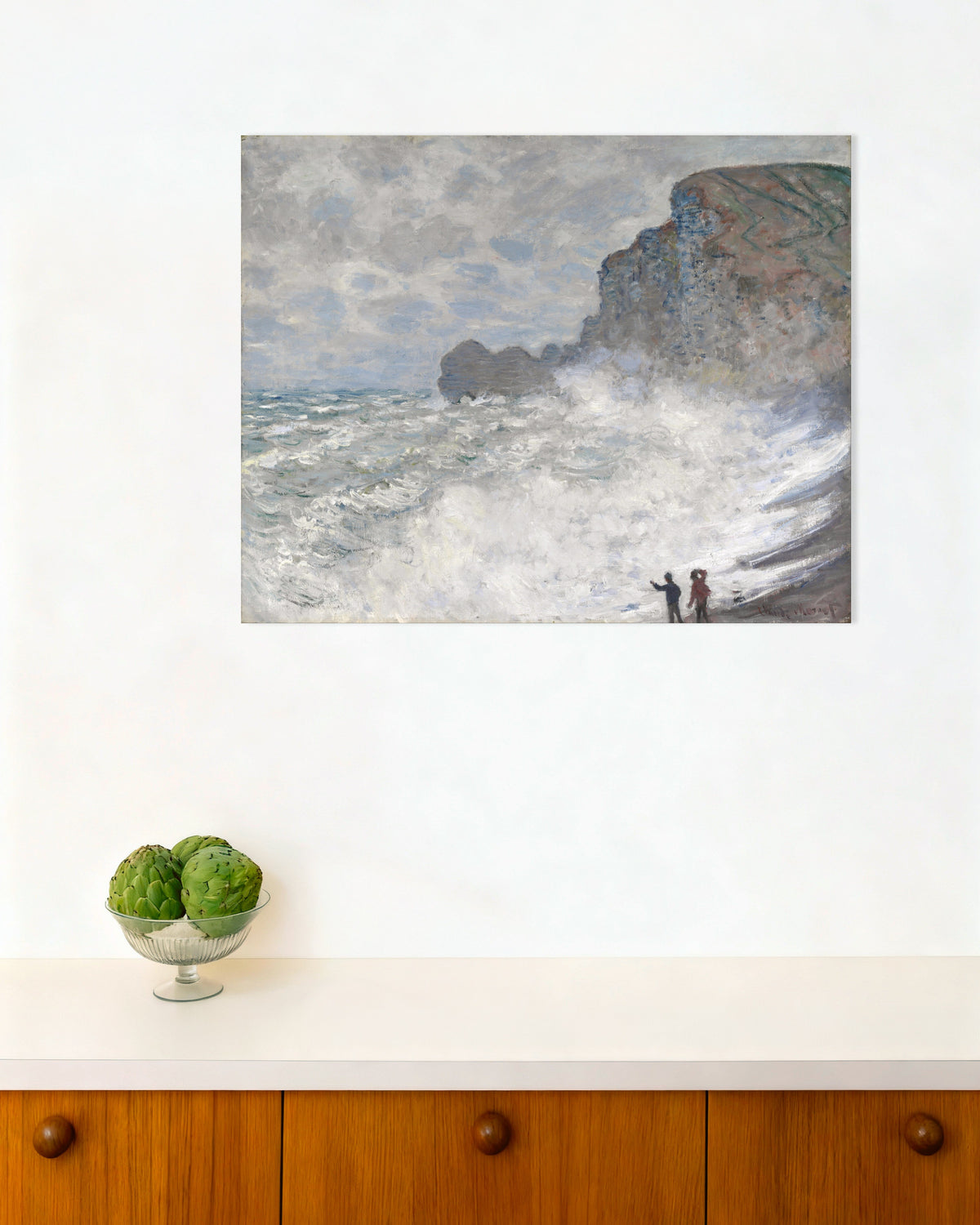 Poster Tempestade em Étretat (1883), de Claude Monet