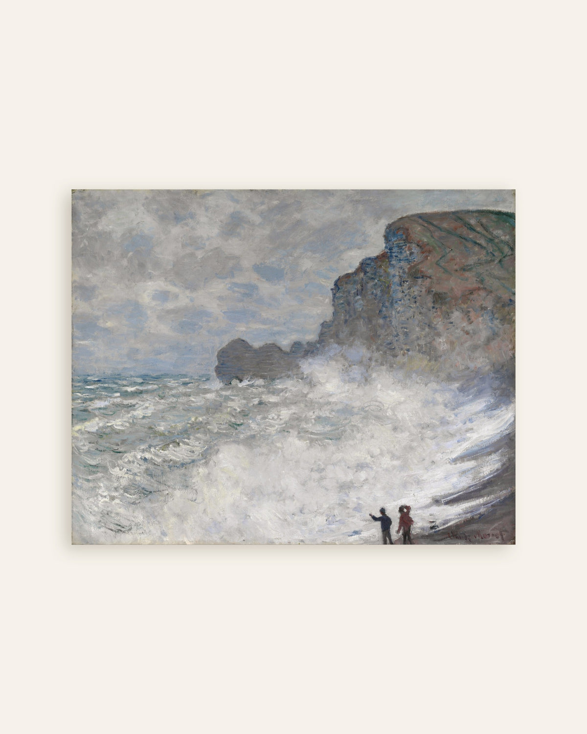 Poster Tempestade em Étretat (1883), de Claude Monet, miniatura