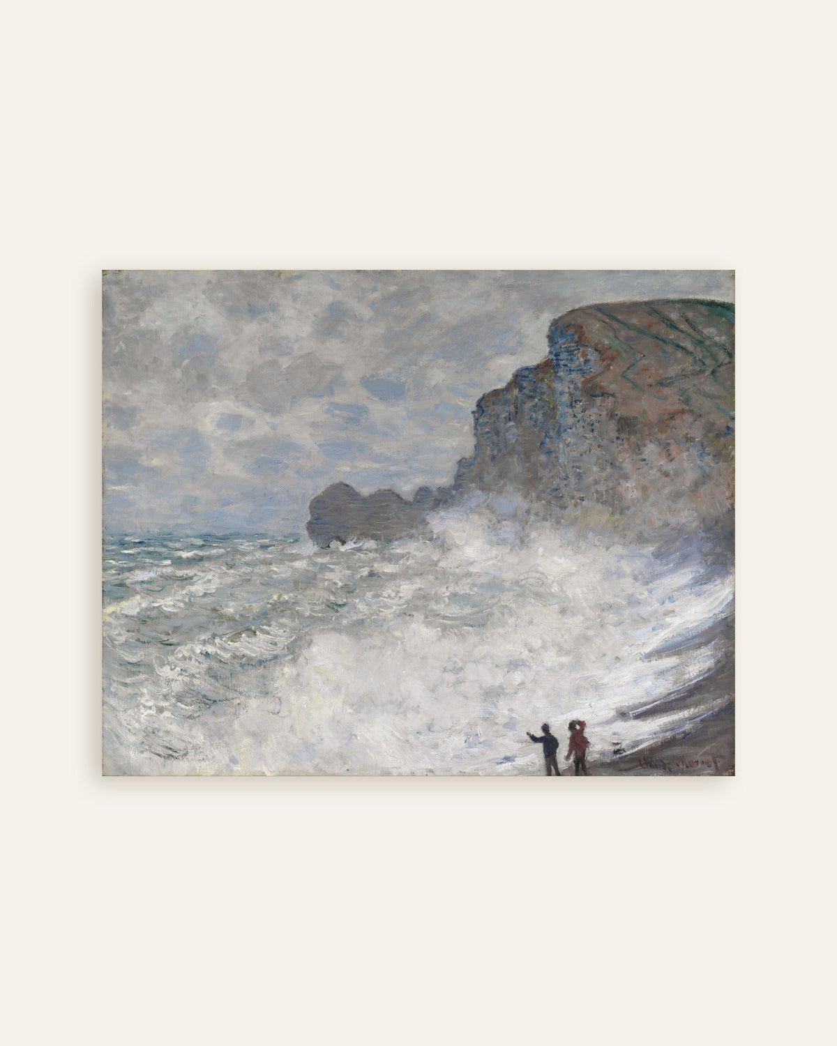 Poster Tempestade em Étretat (1883), de Claude Monet, miniatura