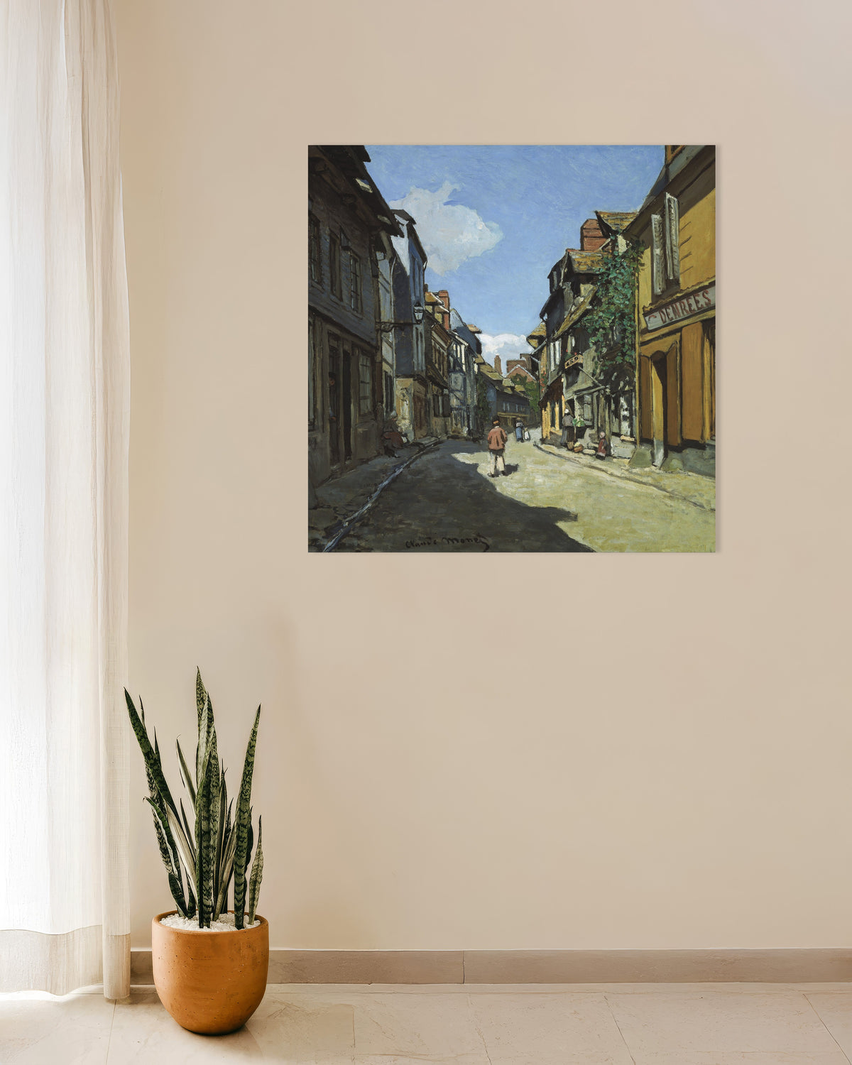 Poster A Rue de la Bavole em Honfleur (1864), de Claude Monet
