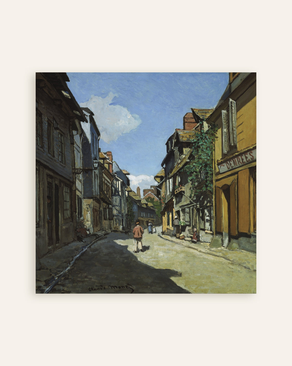 Poster A Rue de la Bavole em Honfleur (1864), de Claude Monet, miniatura