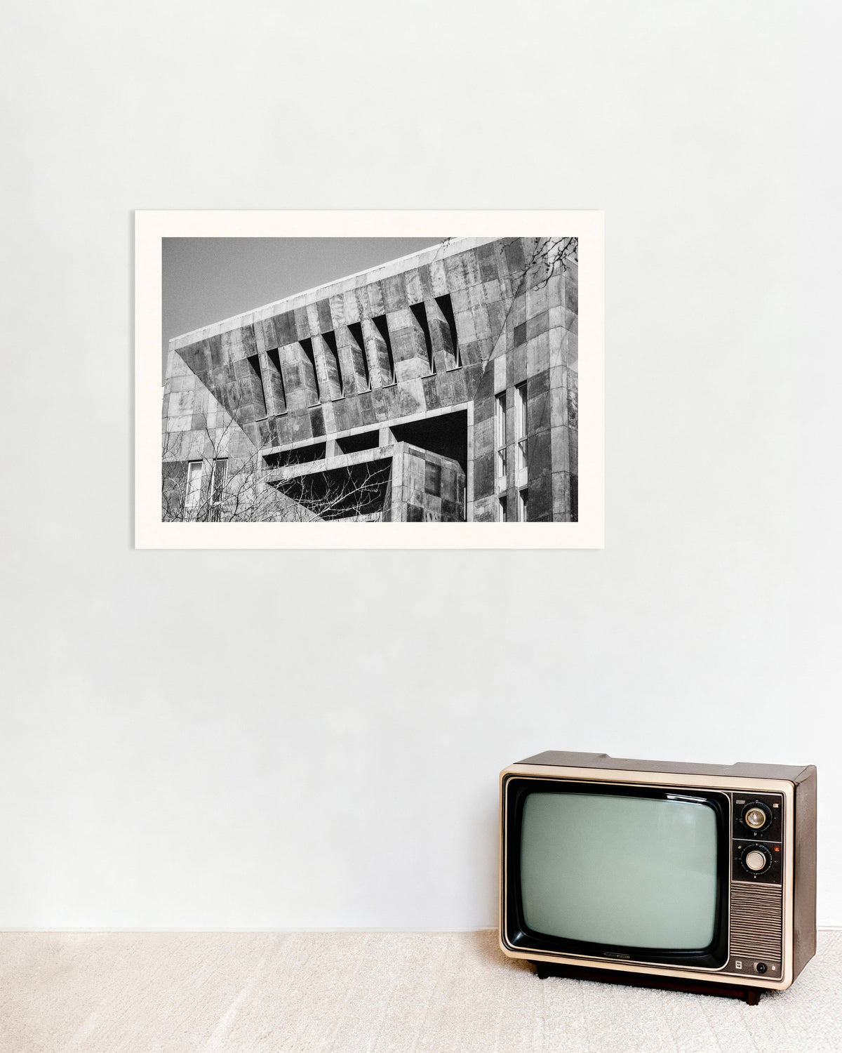Poster «Fachada de betão em dente de serra»