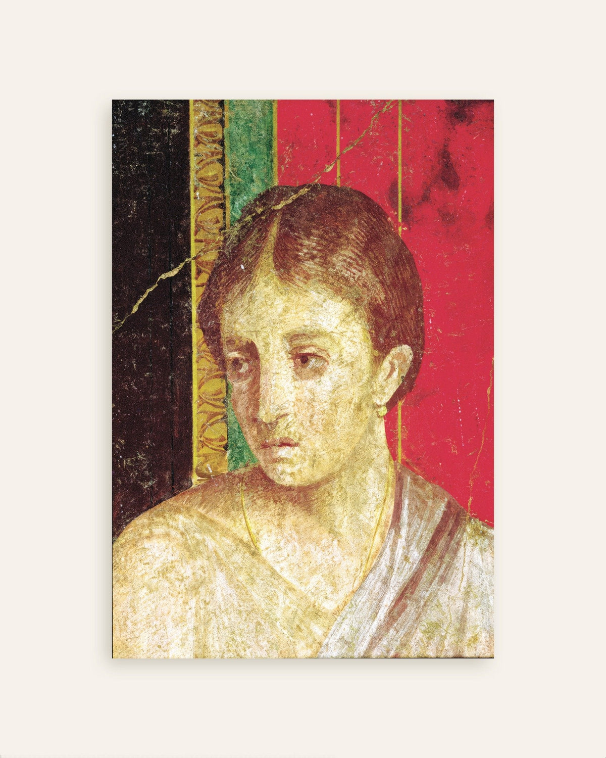 Poster do pormenor de fresco da mãe sentada, Villa dos Mistérios