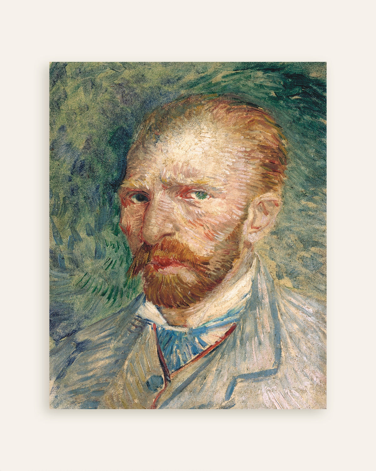 Poster de Autorretrato sobre um Fundo Verde (1886), de Vincent van Gogh, miniatura