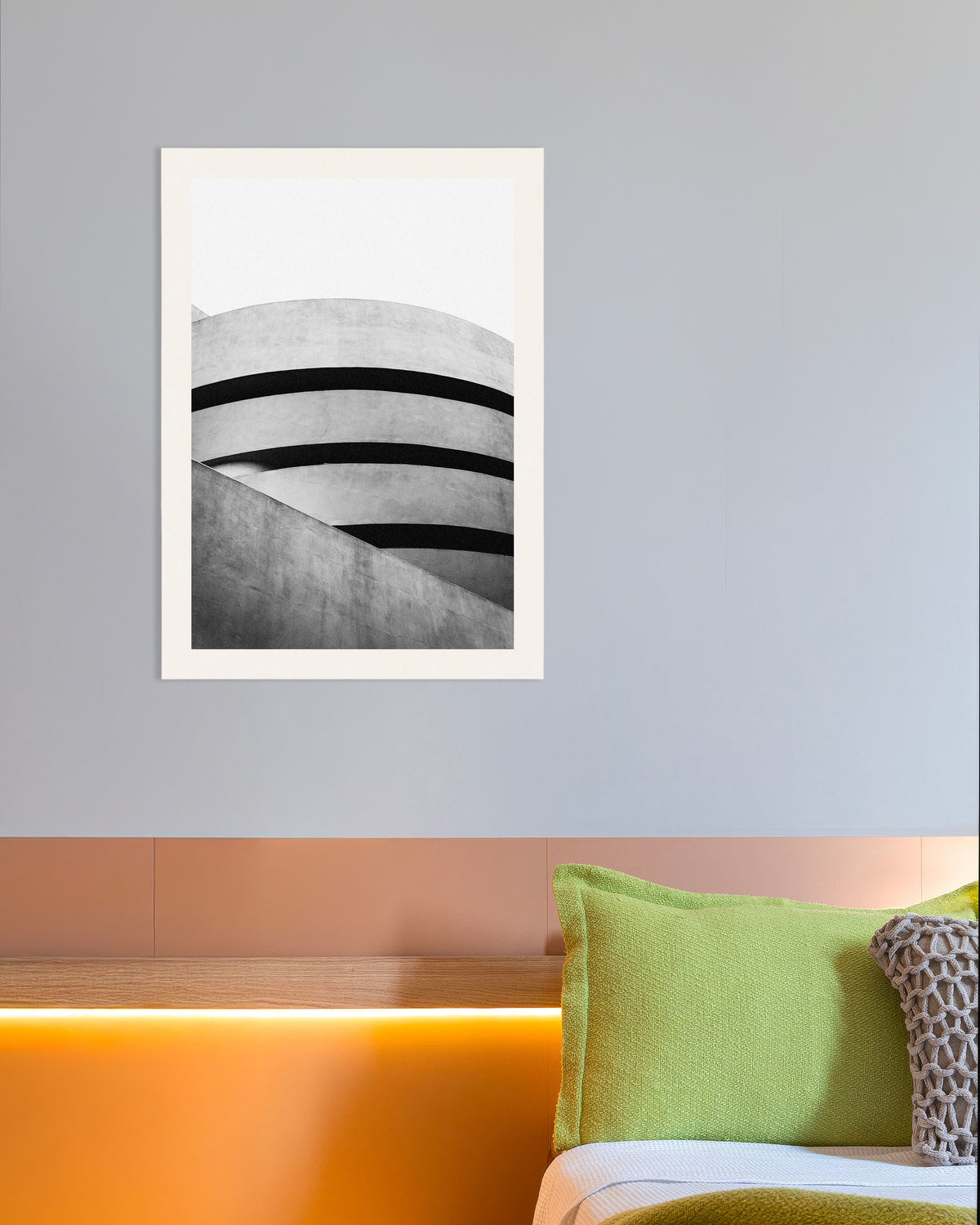 Poster «Curvas em espiral de um museu»
