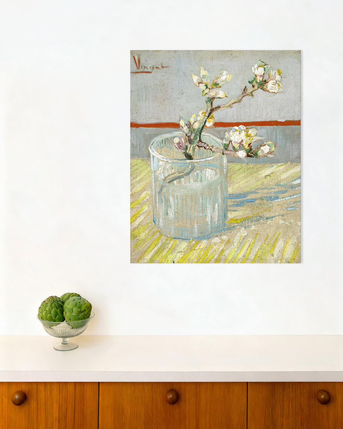 Poster de Ramo de amendoeira em flor num copo (1888), de Vincent van Gogh