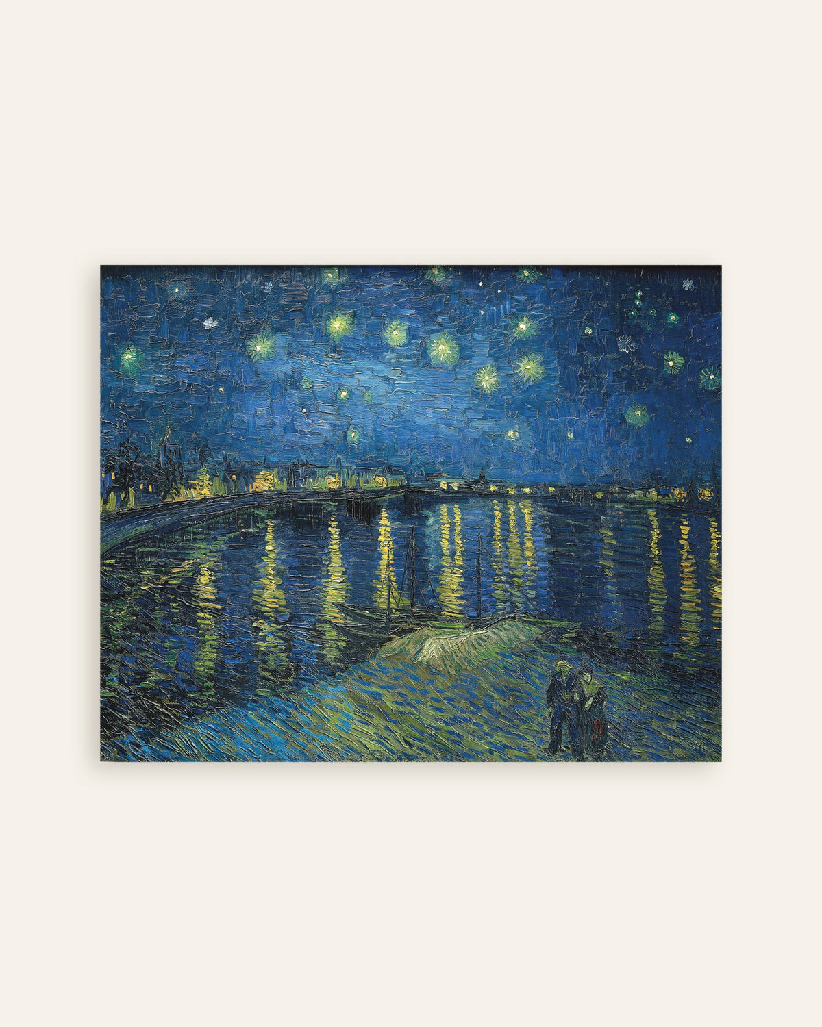 Poster de Noite Estrelada sobre o Ródano (1888), de Vincent van Gogh, miniatura