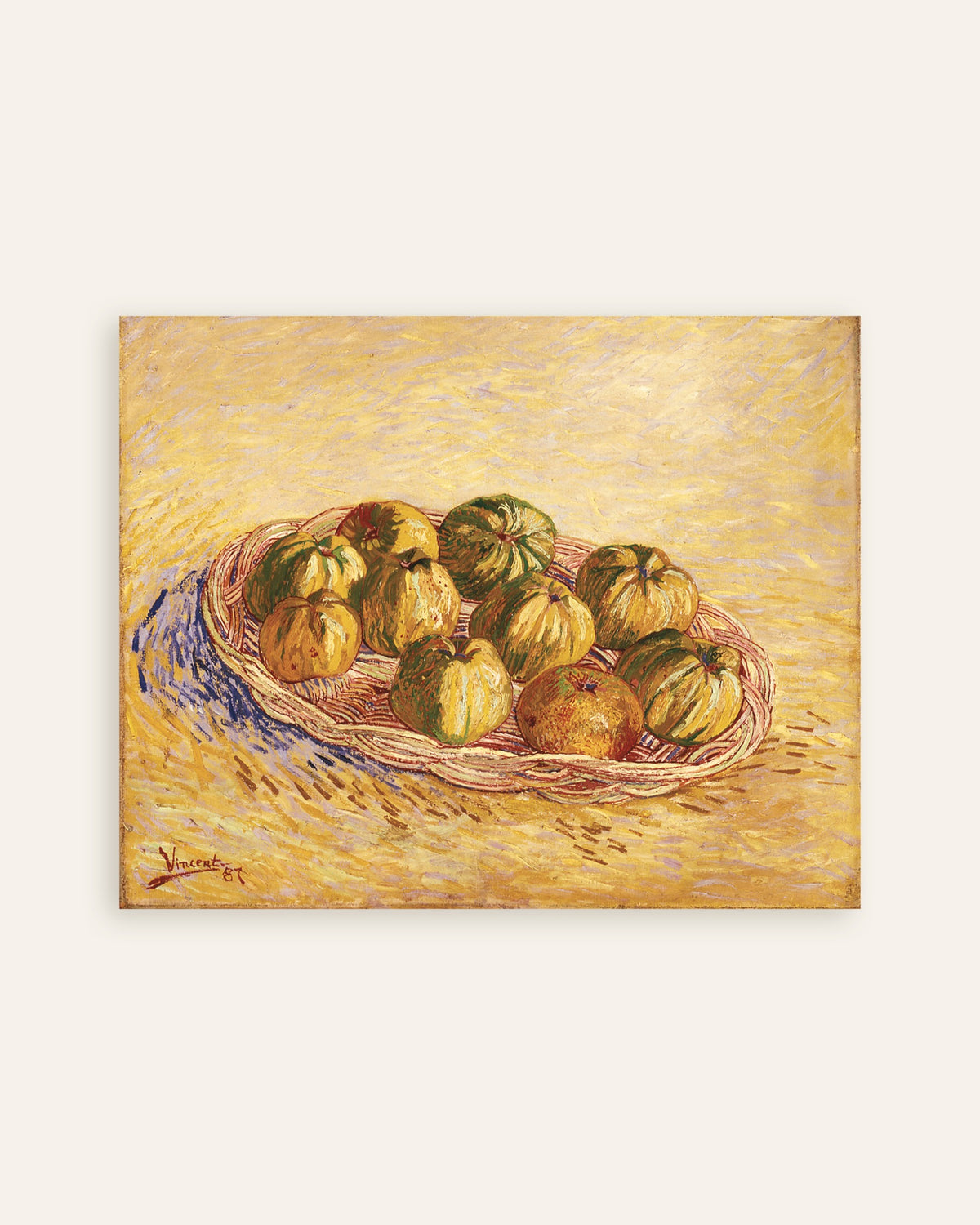 Poster de Natureza-morta com cesto de maçãs (1887), de Vincent van Gogh, miniatura