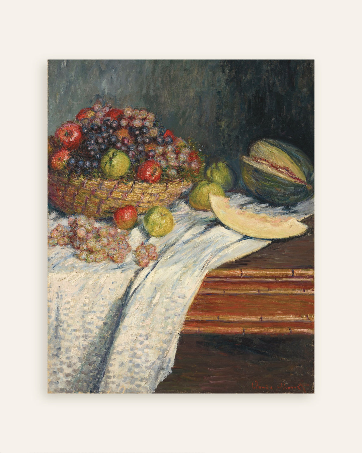 Poster Natureza-Morta com Melão (1879), de Claude Monet, miniatura