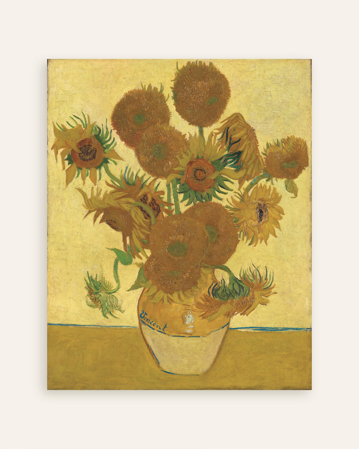 Poster «Os Girassóis» (1888), de Vincent van Gogh, em miniatura