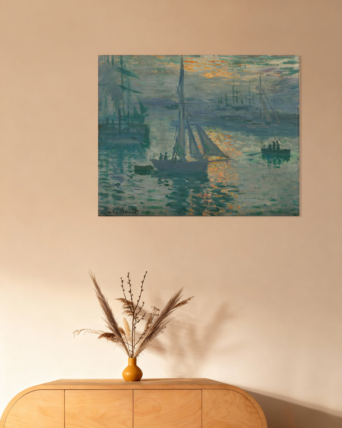 Poster Nascer do Sol, Marinha (1873), de Claude Monet