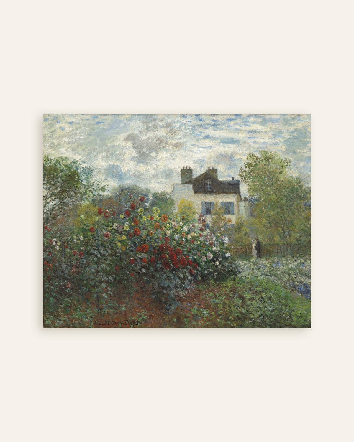 Poster O Jardim do Artista em Argenteuil, um Recanto com Dálias (1873), de Claude Monet, miniatura