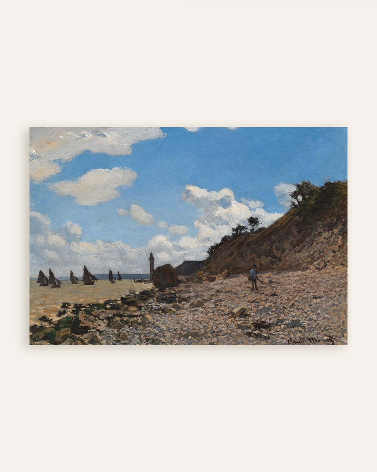 Poster A Praia de Honfleur (1864–1866), de Claude Monet, miniatura