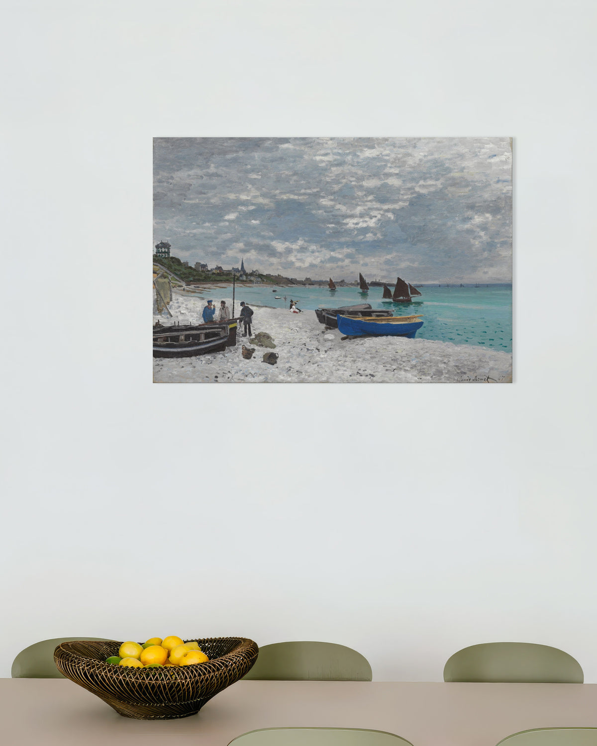 Poster A Praia de Sainte-Adresse (1867), de Claude Monet