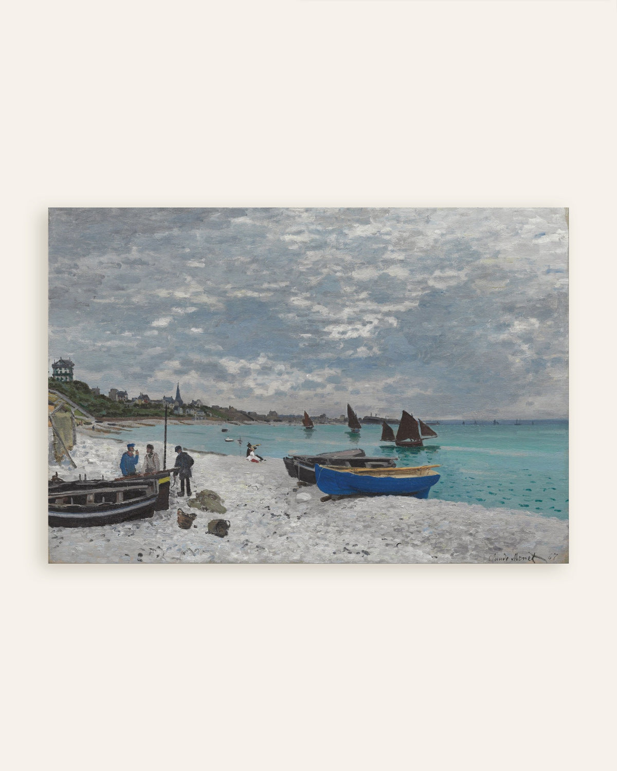Poster A Praia de Sainte-Adresse (1867), de Claude Monet, miniatura